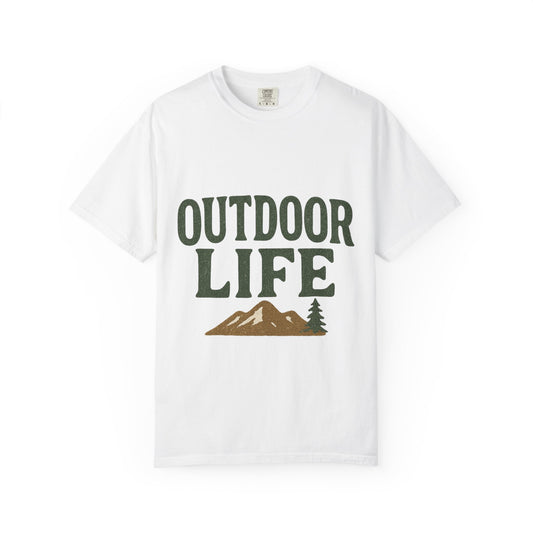 Outdoor Life T-Shirt — Mountain & Dog Graphic Tee