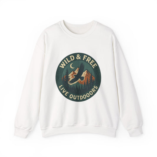 Outdoor Life Crewneck Sweatshirt — Wild & Free Retriever Graphic