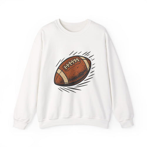 Football Graphic Crewneck Sweatshirt - Retro Grunge Football Design