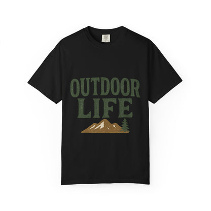 Outdoor Life T-Shirt — Mountain & Dog Graphic Tee