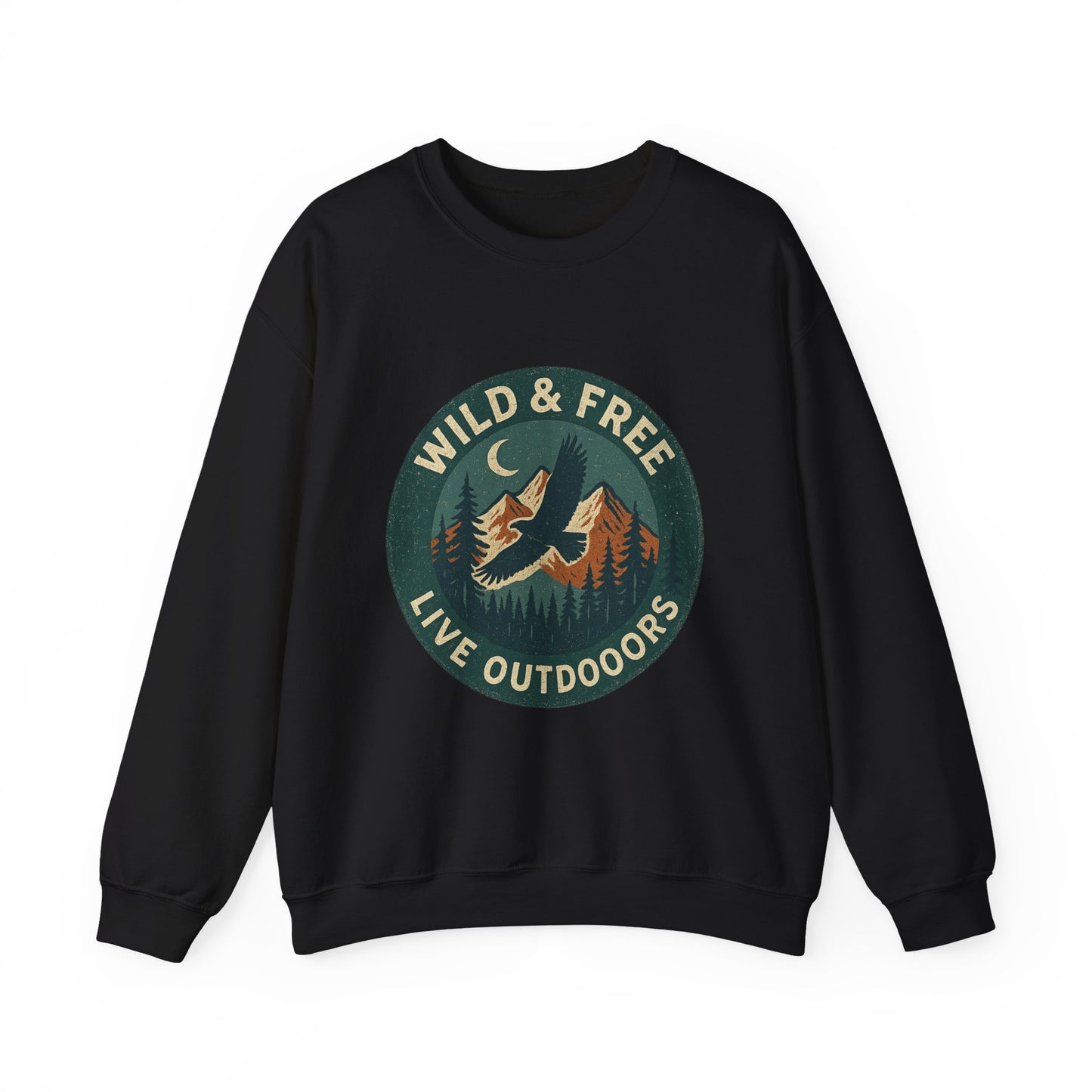Outdoor Life Crewneck Sweatshirt — Wild & Free Retriever Graphic
