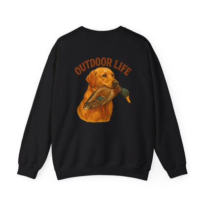 Outdoor Life Crewneck Sweatshirt — Wild & Free Retriever Graphic