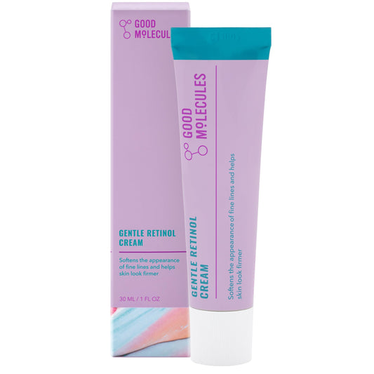 Good Molecules Gentle Retinol Cream - Night Cream with Retinol and Bakuchiol - Targets Fine Lines Congestion Enlarged Pores - Anti-Aging Skincare for Face